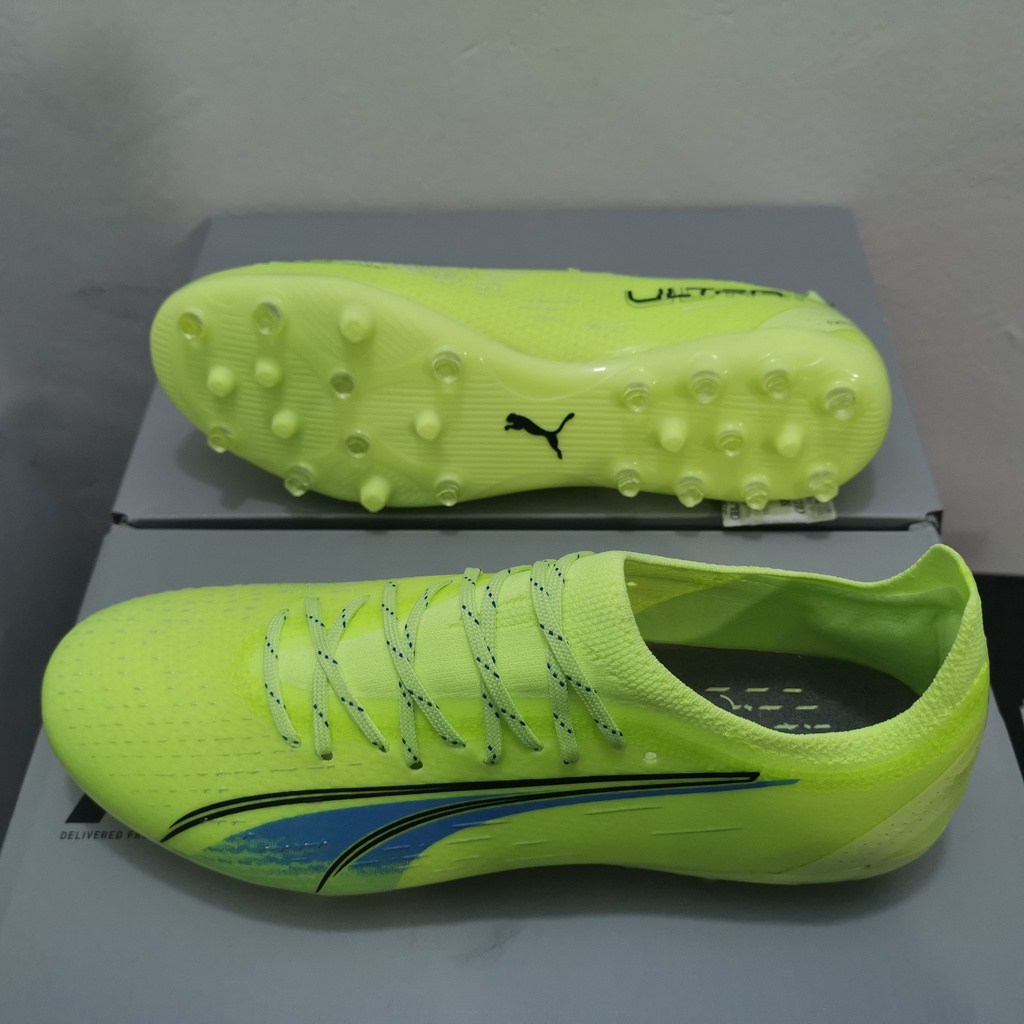 Giày bóng đá ultra ultimate mg white blue giày bóng đá dành cho người lớn