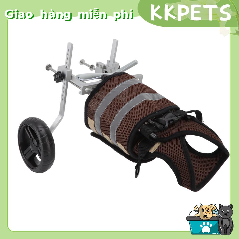 KKPETS Xe Lăn Cho Chó Nhẹ 2 Bánh Có Sọc Phản Quang Chân Sau