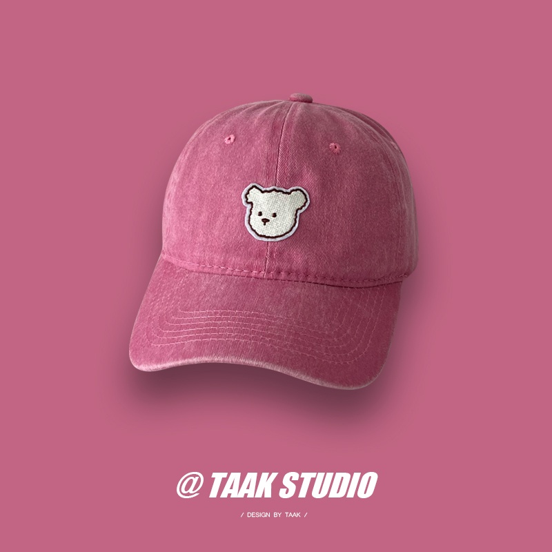 Mũ Lưỡi Trai Thêu Hình Gấu Phong Cách Hàn Quốc Trẻ Trung Dành Cho Nữ