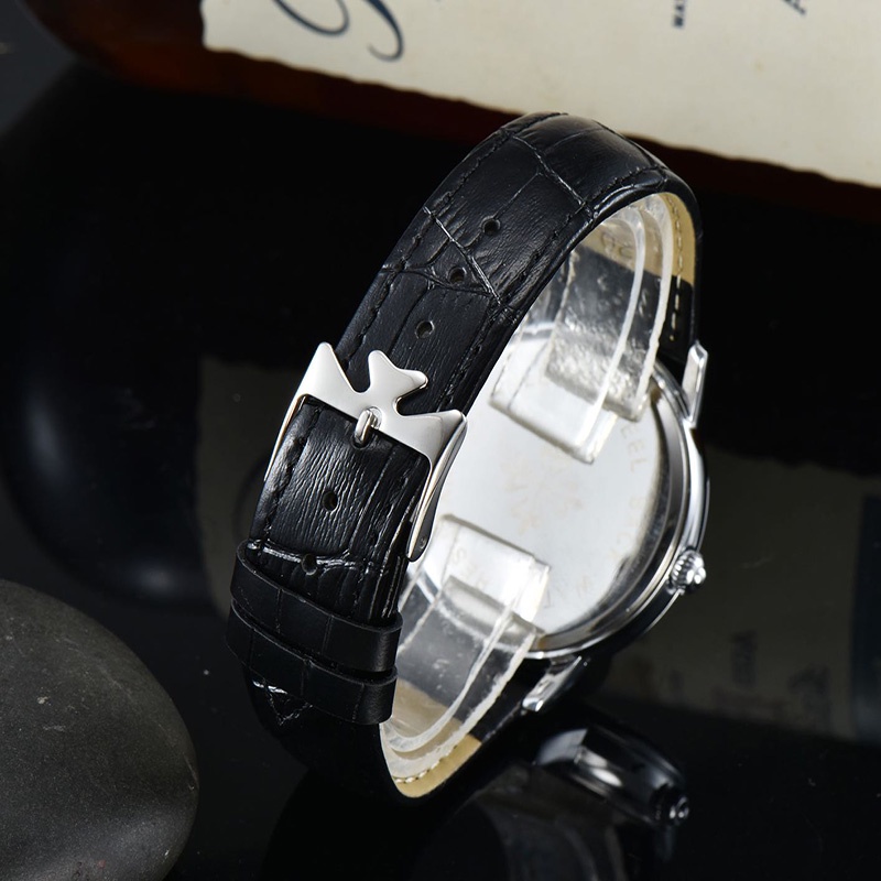 Đồng Hồ Quartz Dây Da Thời Trang Công Sở Cho Nam