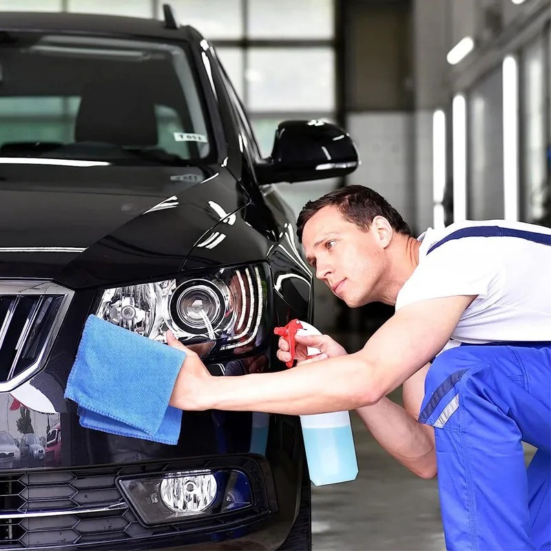 Set 1 / 5 / 10 Khăn Lau Kính Xe Hơi Chất Liệu Microfiber Thấm Hút Nước Tốt