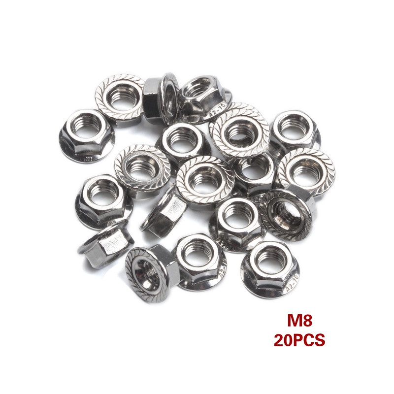 Urlwall Set 20 Đai Ốc Lục Giác Bằng Inox 304 Sửa Chữa Đồ Dùng Gia Dụng M3 M4 M5 M6 M8