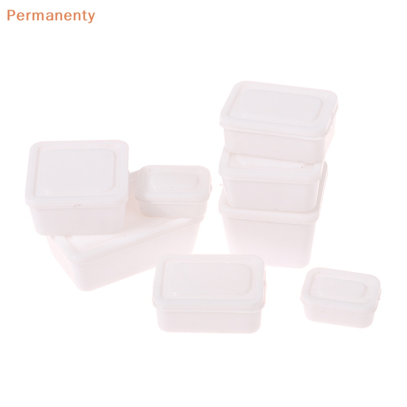 1 Bộ Hộp Cơm Bento Màu Trắng Tỷ Lệ 1: 12 Dùng Trang Trí Nhà Búp Bê