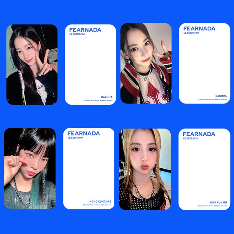 Set 5 Tấm Ảnh Lomo Card Lesserafim Sakura Chaewon Kazuha Eunchae