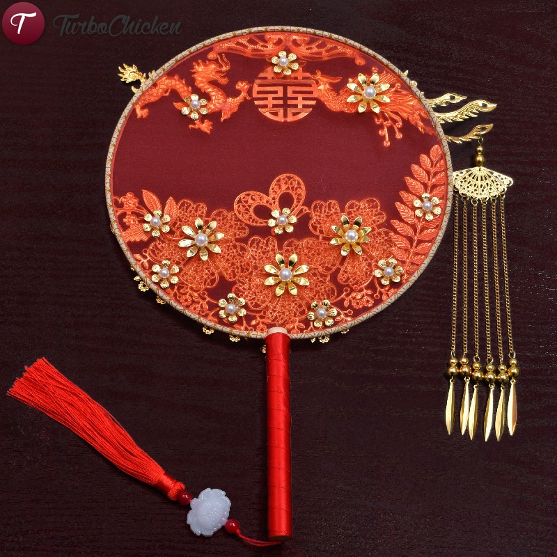 Quạt Tròn Cầm Tay Cho Cô Dâu