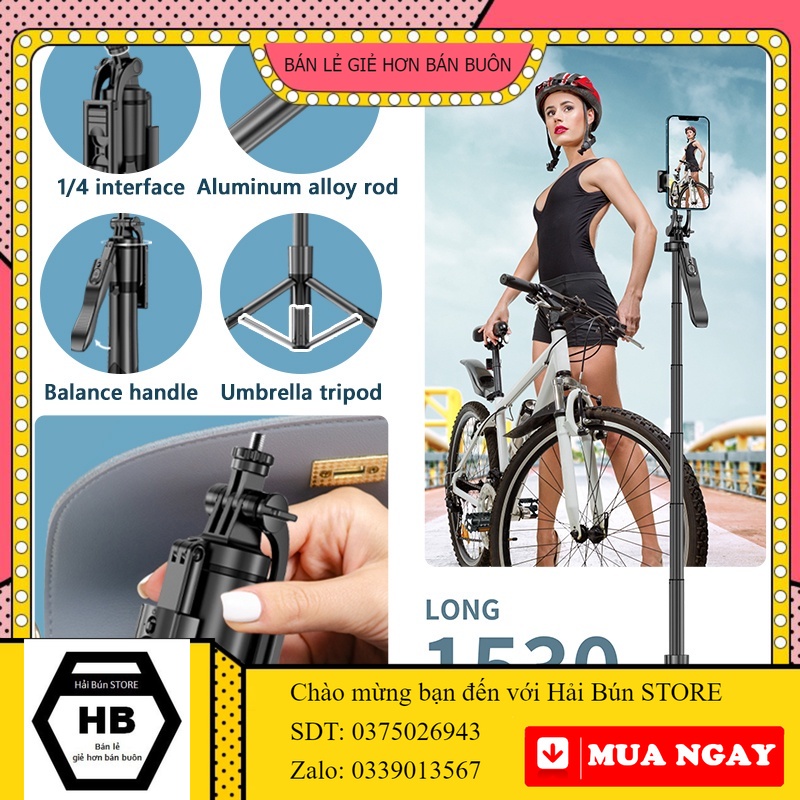 L16 Gậy Tự Sướng Cầm Tay Chân Máy Gimbal Cầm Tay Chân đế Có Thể Gập Lại Cho Máy ảnh , điện Thoại HaiBunStore