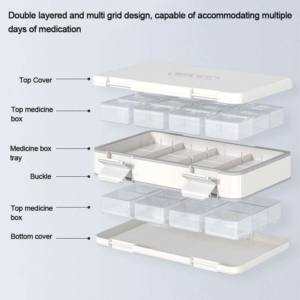 Hộp Đựng Thuốc 1 / 24 Ngăn Tiện Dụng Mang Theo Du Lịch