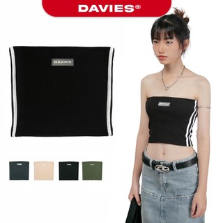 Áo ống cúp ngực bo sát DAVIES thun gân dày dặn nhiều màu Tube Top