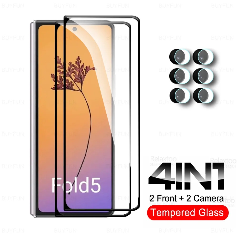Set Kính Cường Lực 5 Trong 1 Bảo Vệ Màn Hình Và Ống Kính Máy Ảnh 4 Trong 1 Cho Samsung Z Fold 5 Samsung Z Fold 5 Z Fold 5 Z Fold 5 Z Fold 5