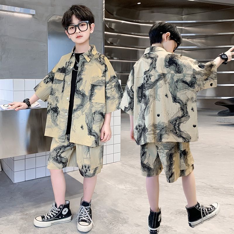 Áo Sơ Mi Ngắn Tay Thời Trang Mùa Hè Mới 2023 Dành Cho Bé Trai 5-6 - 7-8 - 9-10 - 11-12 - 13-14 Tuổi