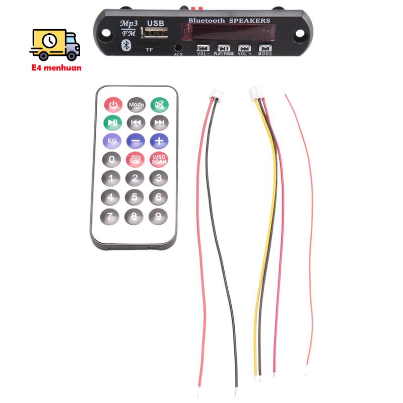 Bảng Mạch Giải Mã Bluetooth 5.0 MP3 DC 5V 12V Hỗ Trợ TF USB AUX Cho Điện Thoại Trên Xe Hơi
