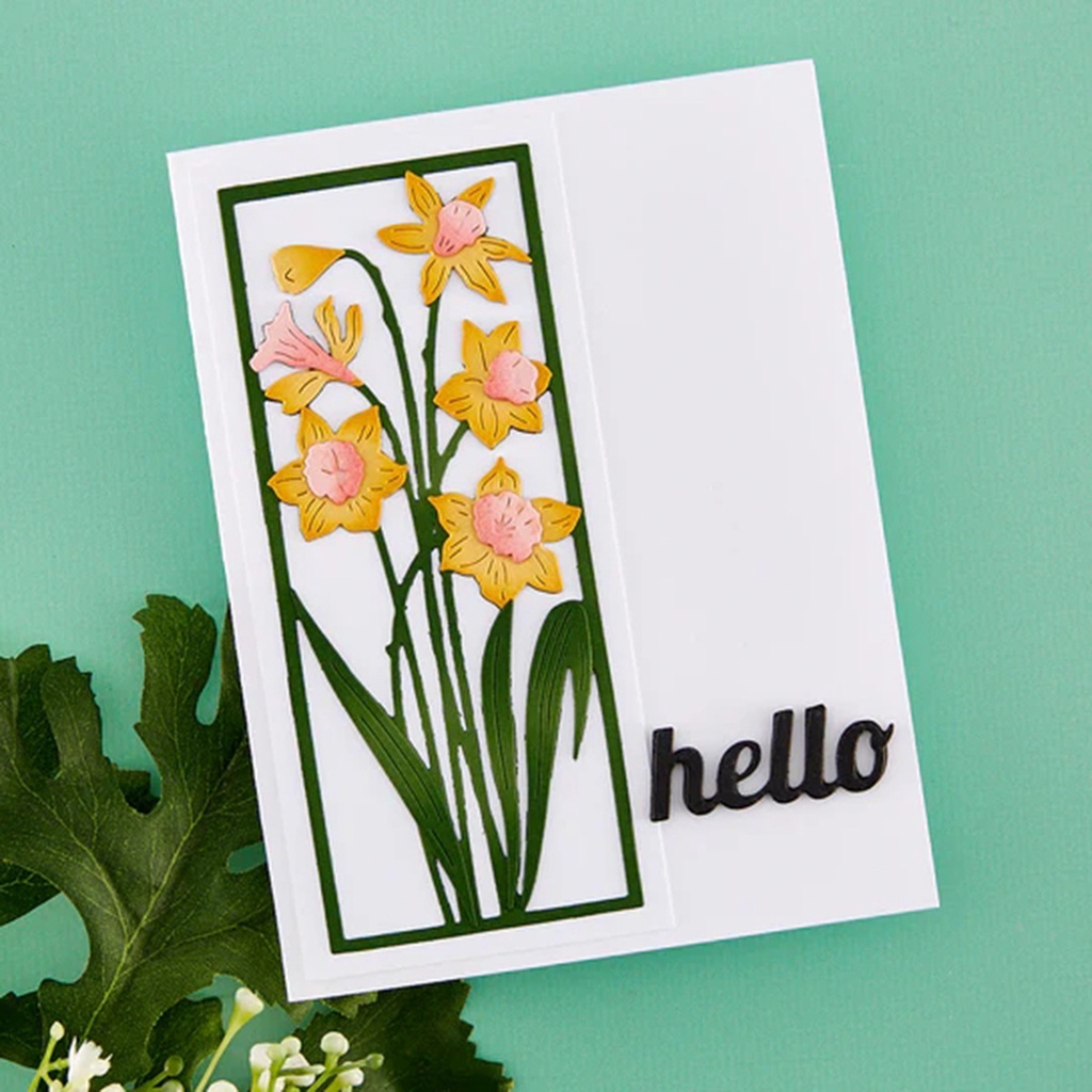 Daffodil Khuôn Cắt Giấy Kim Loại diy Hình Bình Hoa Xinh Xắn
