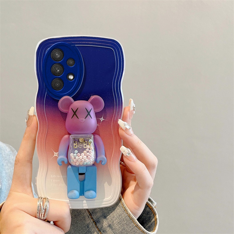 Ốp Điện Thoại TPU Silicon Phối Da Màu Gradient Lấp Lánh Sang Trọng Cho Samsung Galaxy A03 A51 A71 A20S A21S A22 A32 M53 4G 5G