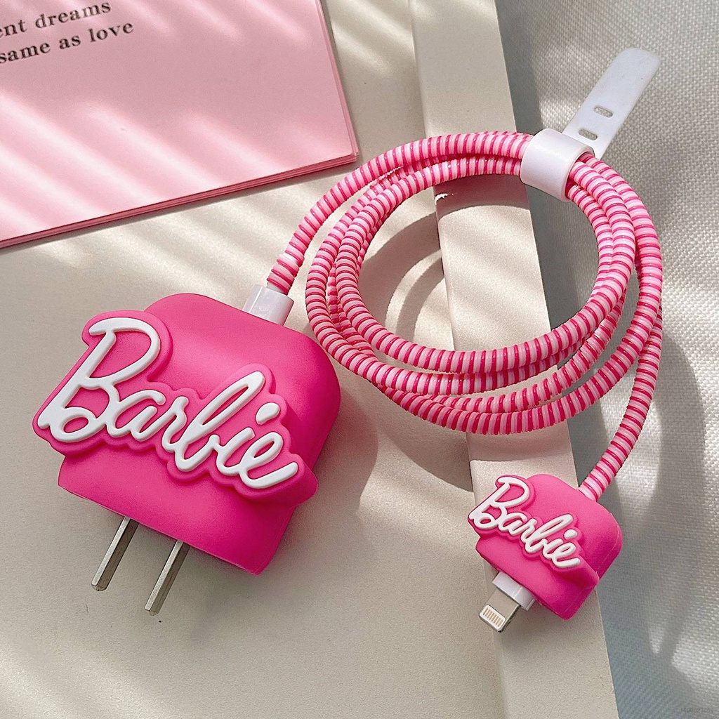 Set 4 Phụ Kiện Bảo Vệ Đầu Cáp Sạc Búp Bê Barbie Bằng Silicon