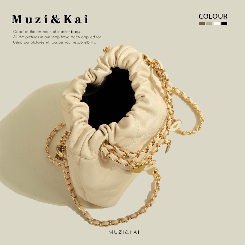 Muzikai chính hãng thời trang kết cấu dưới cánh tay túi mây nữ 2023 phong cách mới túi xô đi lại dung tích lớn