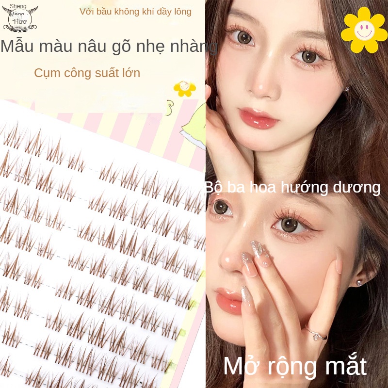 Lông Mi Giả Trang Điểm Tự Nhiên Hình Hoa Hướng Dương Nhỏ
