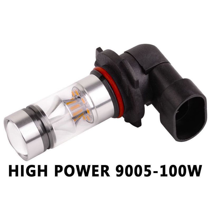 2x 9005 hb3 6000k 100w 2323 máy chiếu led bóng đèn lái xe sương mù màu trắng