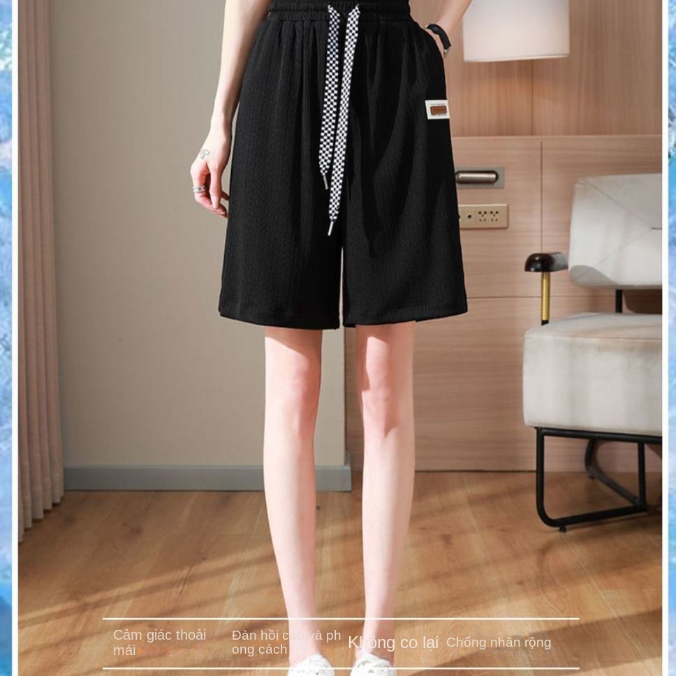 Quần Short Vải Nỉ Lạnh Thoải Mái Thời Trang Cho Nữ