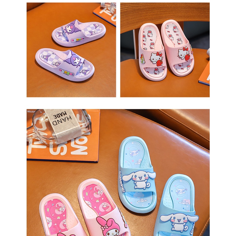 Dép Đi Trong Nhà Mềm Mại Chống Trượt Hình Sanrio Kuromi Melody / Hello Kitty / Cinnamoroll Đáng Yêu Cho Người Lớn Và Trẻ