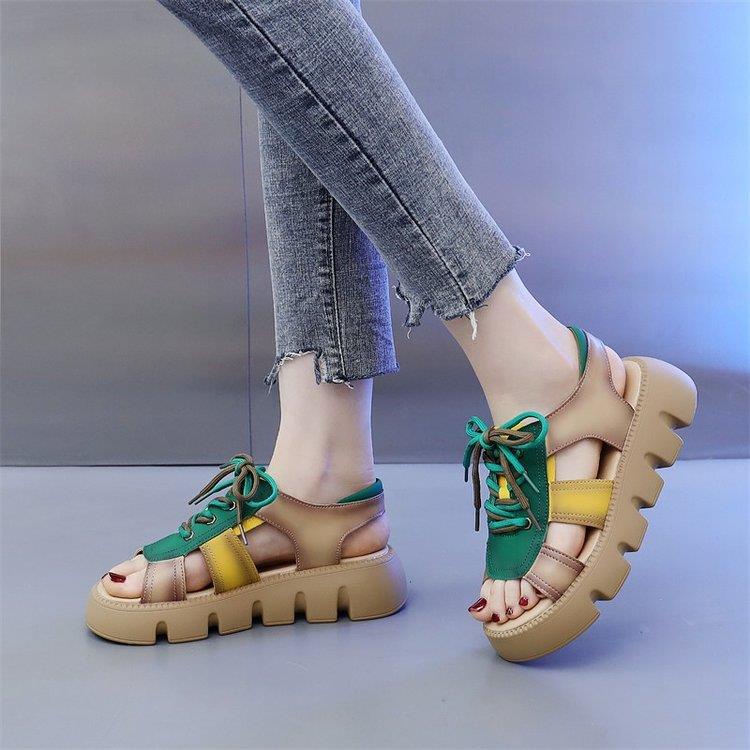 Giày Sandal Đế Xuồng Mũi Tròn Thời Trang Dành Cho Nữ