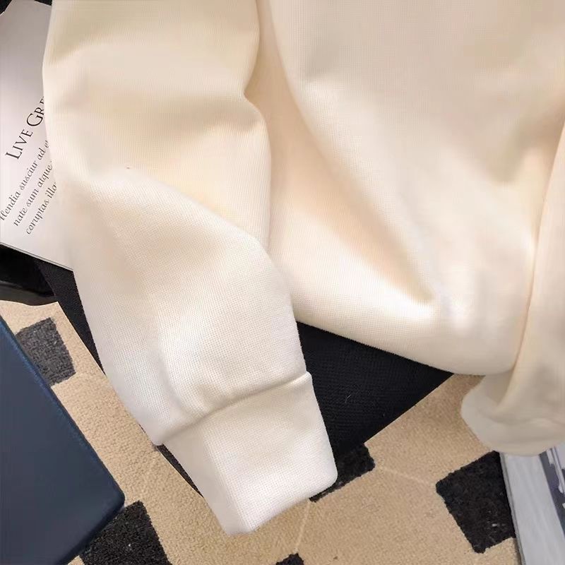 Áo Sweater Cổ POLO Dáng Rộng Màu Sắc Tương Phản Thời Trang Xuân Thu 2023 Cho Nữ