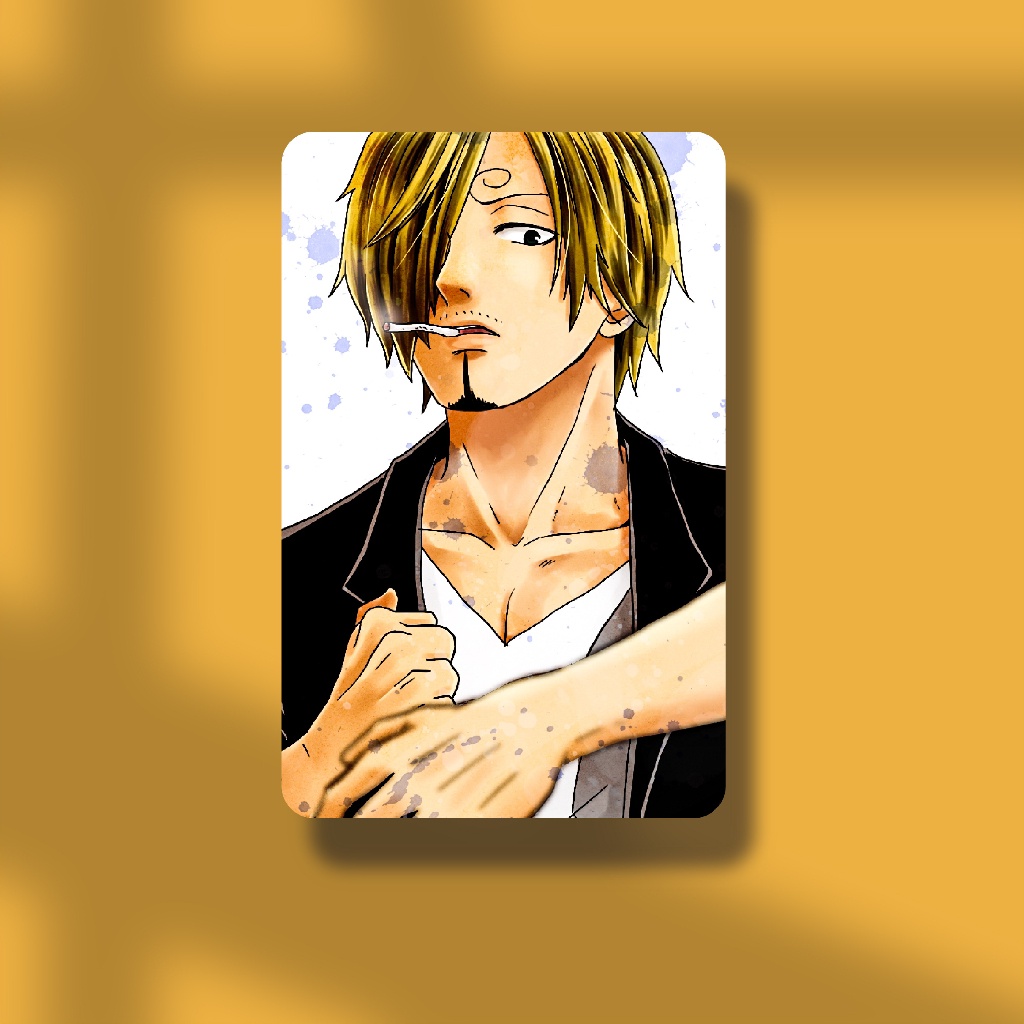 Thẻ Card Bo Góc Anime Sanji One Piece - Giấy Bìa Cứng - Có Màng Cán