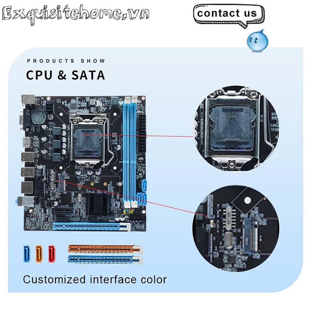 Bo mạch chủ h61 16gb micro-atx desktops mainboard lga1155 socket i3 / i5 / i7 cpu