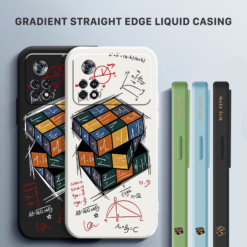 Vỏ capa magic cube liquid silicone phone soft case cho xiaomi poco f5 / f3 / f4 gt / x5 pro
