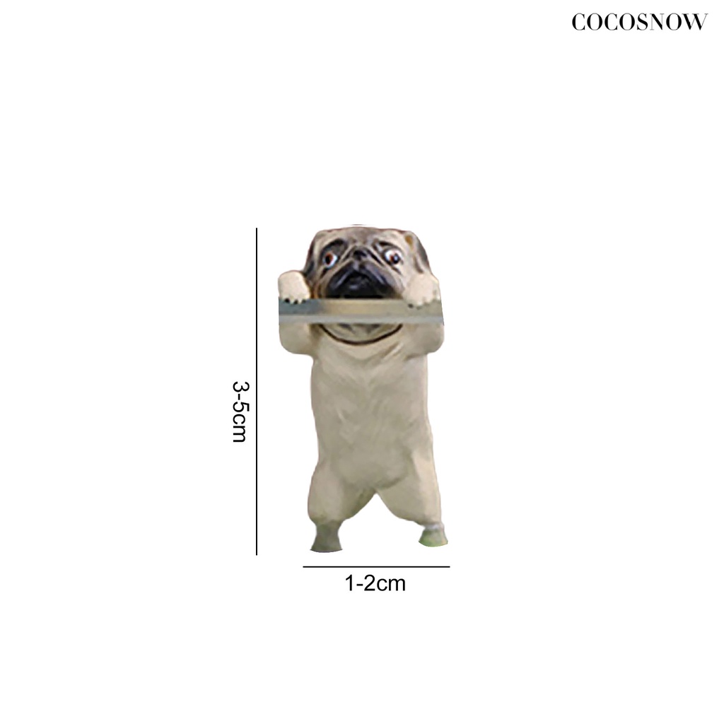 Trang trí bể cá nhựa bền thực tế phim hoạt hình pug treo mặt dây chuyền hồ cá trang trí cho nhà