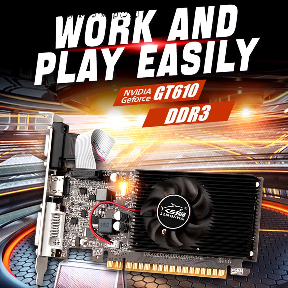 Card đồ họa gt610 810mhz ddr3 1gb card màn hình chơi game cho máy tính để bàn game