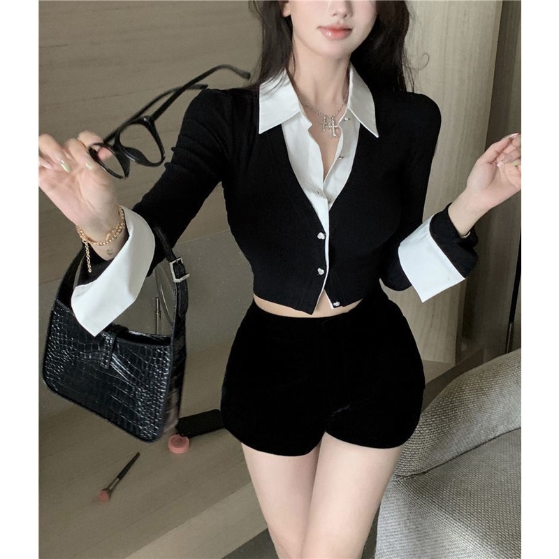 Áo sơ mi COZOK dài tay cá tính thời trang gợi cảm dành cho nữ
