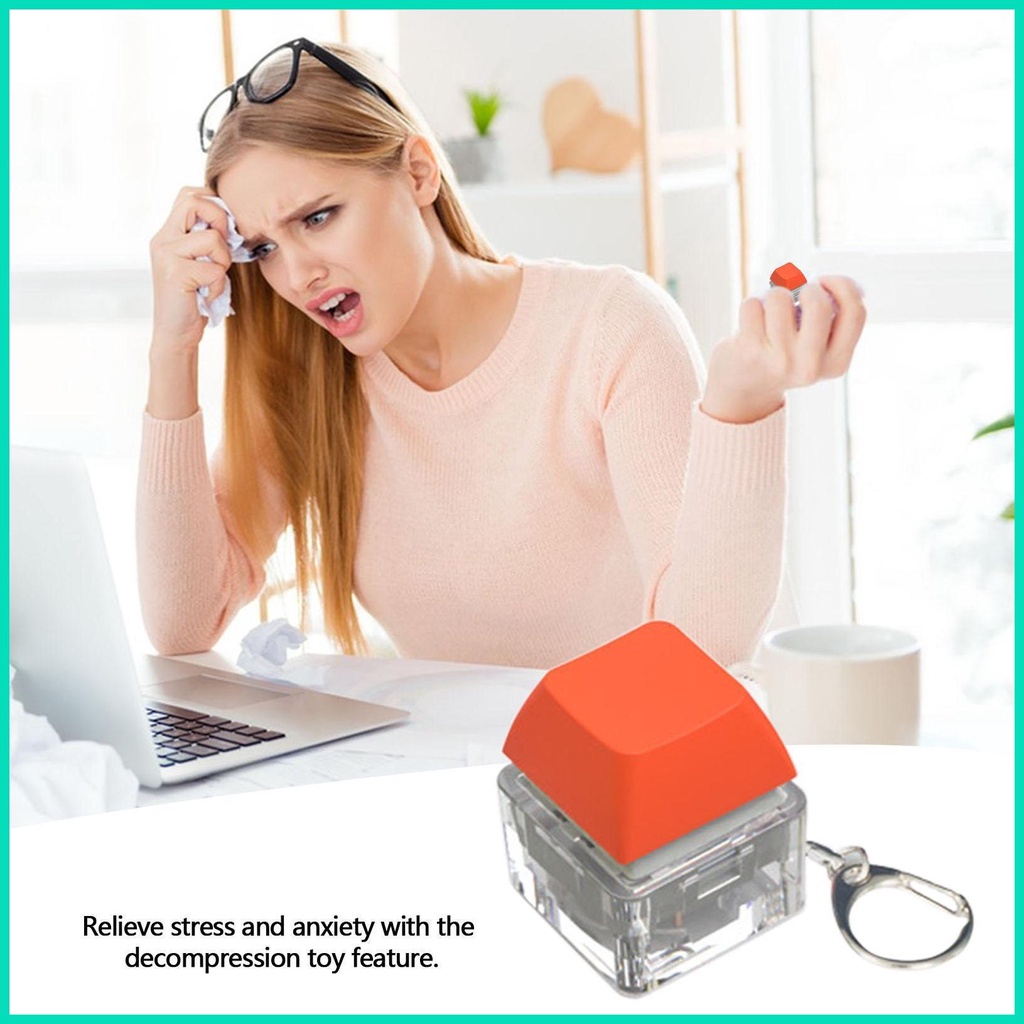 Bàn phím keychain bàn phím cơ trục tester đồ chơi thư giãn nút thần tài đồ chơi ngón tay giảm căng thẳng quà tặng cho hjuvn