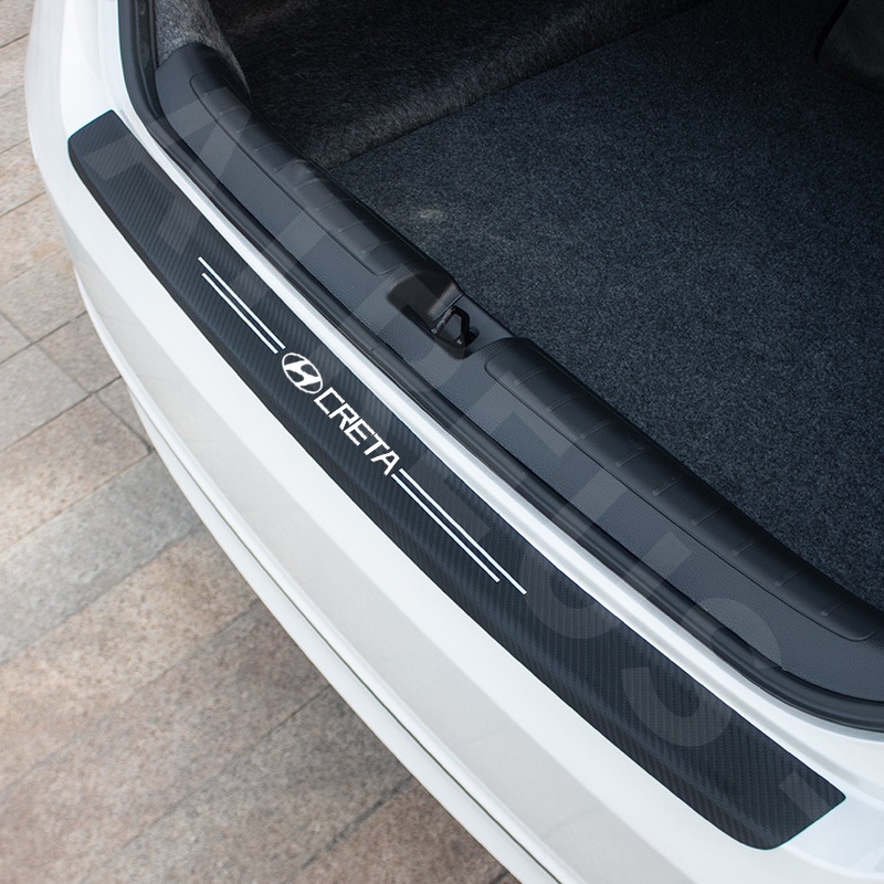 Miếng dán cửa ô tô hyundai creta miếng dán bảo vệ da bằng sợi carbon ngưỡng tự động chống trầy xước