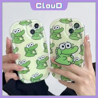 Cặp đôi túi khí chống sốc trong suốt vỏ điện thoại tương thích cho iphone 11 14 13 12 pro max 7plus 6 7 8 6s plus xr x xs max hoạt hình cá sấu nhỏ dễ thương nắp tpu mềm có giá đỡ