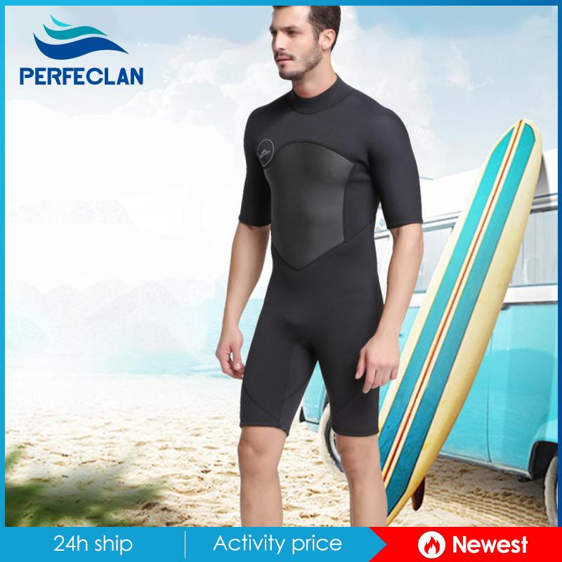 2mm neoprene wetsuit back zip short sleeve spring wetsuit cho người lớn nam giới