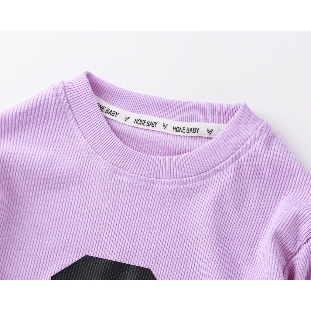 Áo thun dài tay bé gái mùa thu 80-150cm Phong cách mới cho trẻ em Phiên bản Hàn Quốc Đế hình chữ C cho bé thường ngày phù hợp