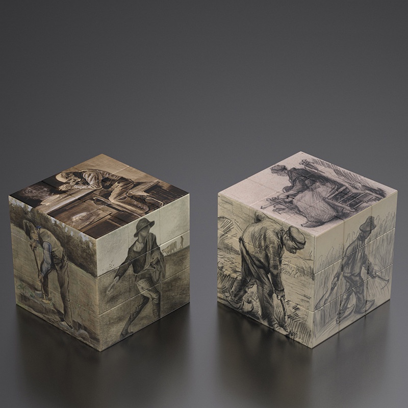 Z-cube 3x3 phong cảnh bộ sưu tập tranh nổi tiếng hình khối 5.7cm đồ chơi giáo dục