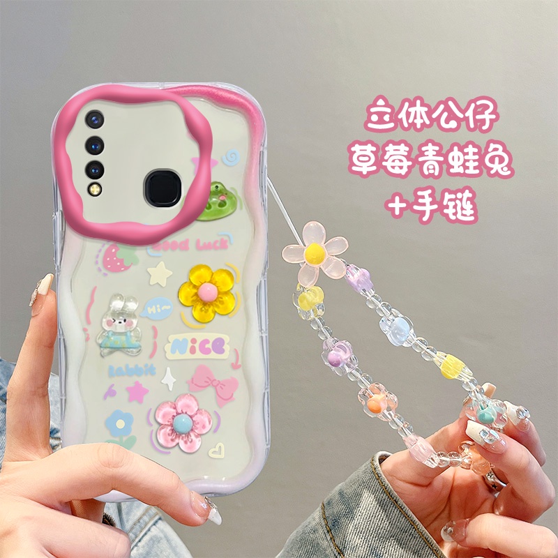 Ốp lưng vivo y19 ốp vivo y19 ốp lưng dễ thương kem cạnh điện thoại hình ba chiều hình búp bê soft case full case nygz