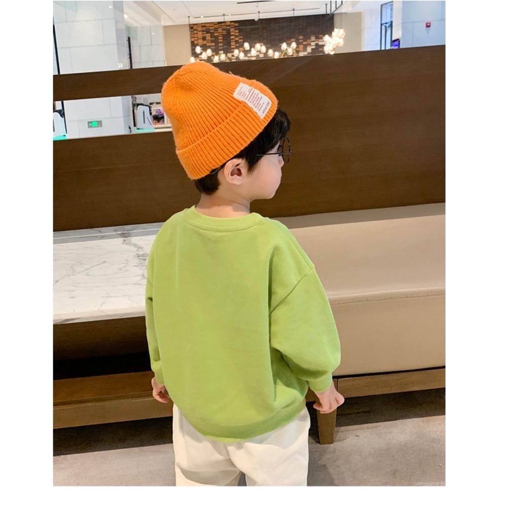 Cotton áo len dài tay trẻ em mùa xuân và mùa thu áo sơ mi bé trai mới quần áo mùa thu cho bé gái