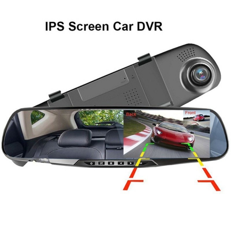 Gương chiếu hậu ô tô máy ghi âm ô tô phía trước và phía sau ghi kép đơn 1080p với hình ảnh dự phòng máy con chó điện tử all-in-one