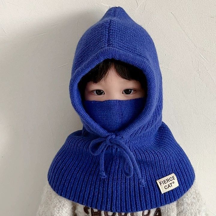 Mũ Len Kèm Khăn Choàng Một Mảnh Thời Trang Thu Đông Hàn Quốc Cho Bé Trai Và Gái