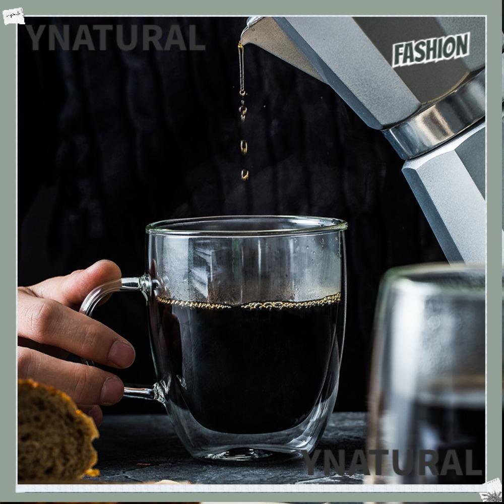 Cốc Thủy Tinh Uống Cà Phê Espresso Mini Hai Lớp Cách Nhiệt Màu Trong Suốt