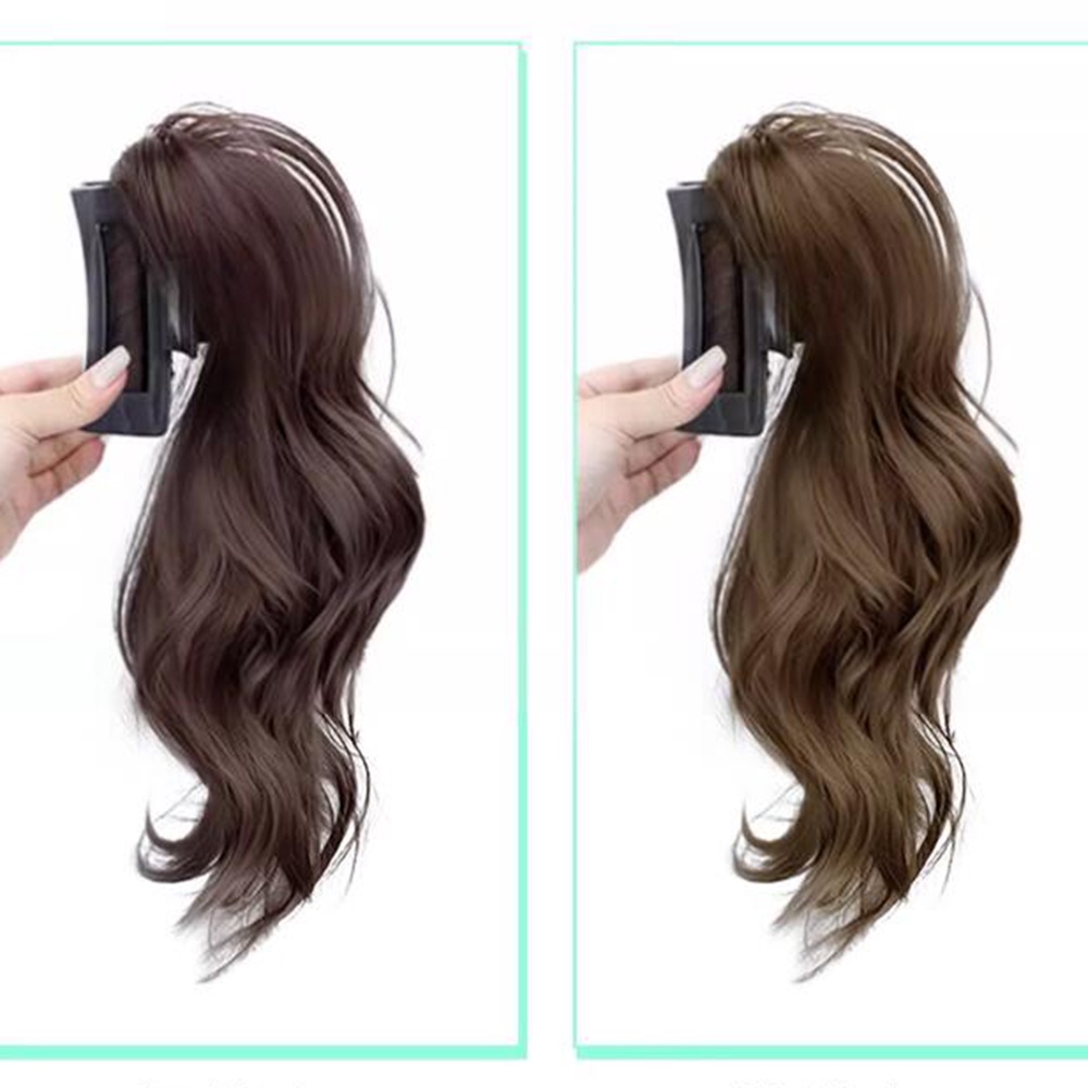 Y2k hotties girls long fluffy curly high ponytail grab wig women elegant women half waterfall clip-on hair extensions