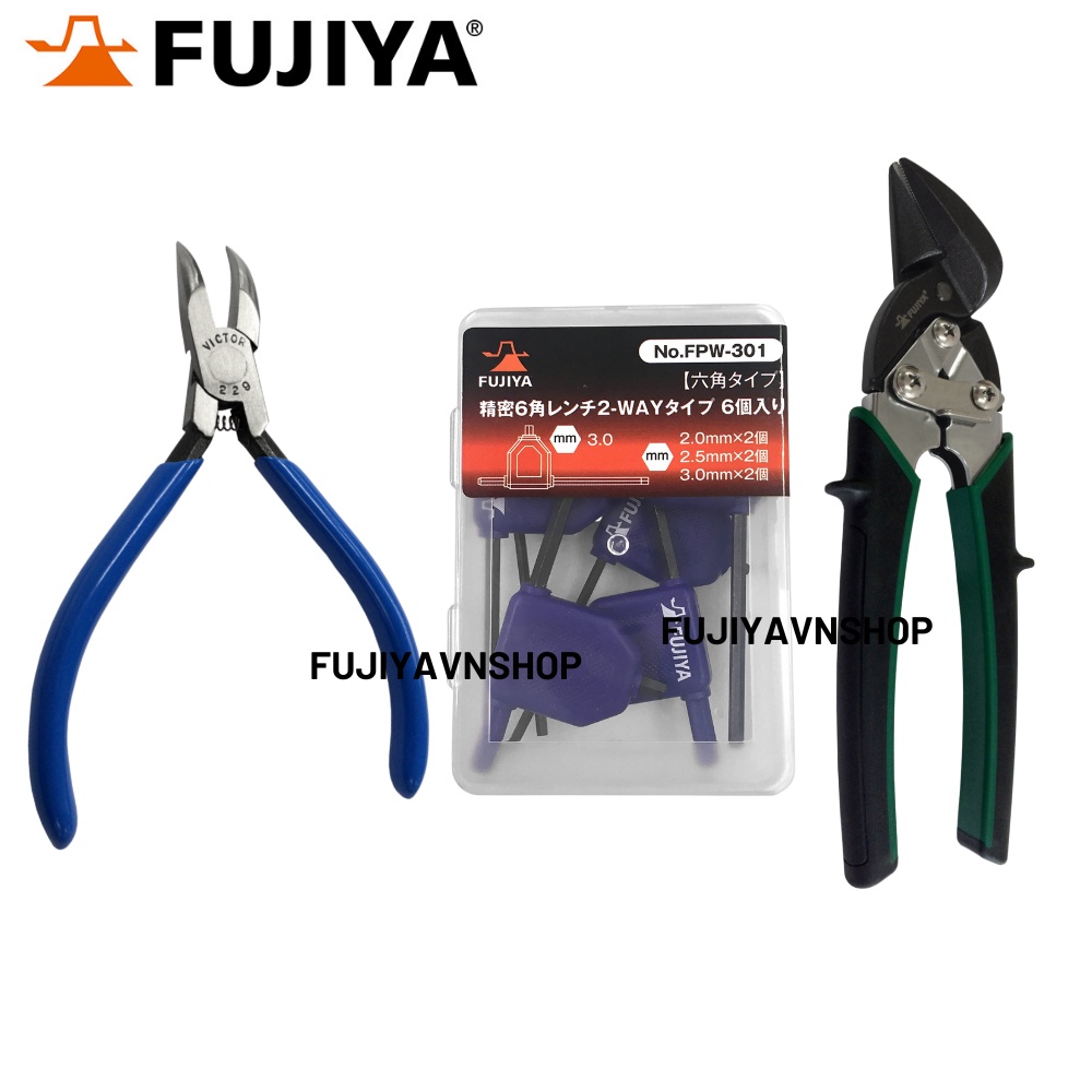 COMBO 1 Kìm cắt điện BKB-180MR VÀ 1 Bộ lục giác Fujiya - FPW-301 VÀ 1 Kìm gấp Victor - 229BSF-110