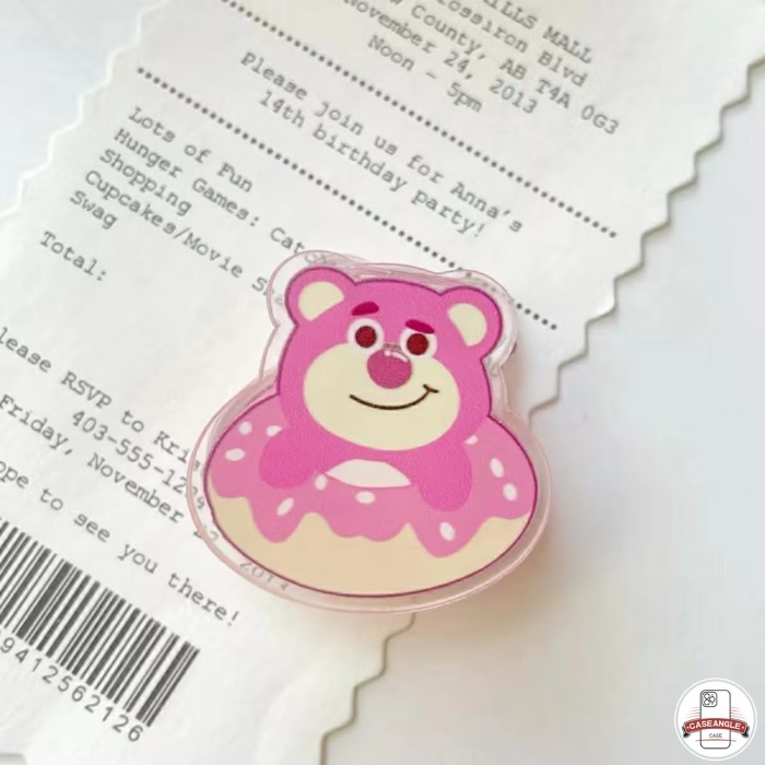 Thời trang phim hoạt hình dễ thương sáng tạo vui nhộn gấu dâu giá đỡ điện thoại trái tim tình yêu đáng yêu lotso giá đỡ điện thoại universal scalable