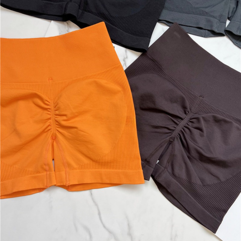 Quần Short Thể Thao Lưng Cao Không Đường May Thoáng Khí Nhanh Khô Thích Hợp Chạy Bộ Tập yoga