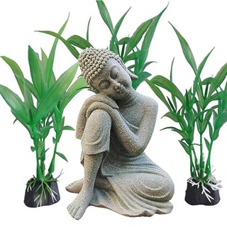 FASHYUNER Tượng Phật Đá Cá Trang Trí Bể Cá