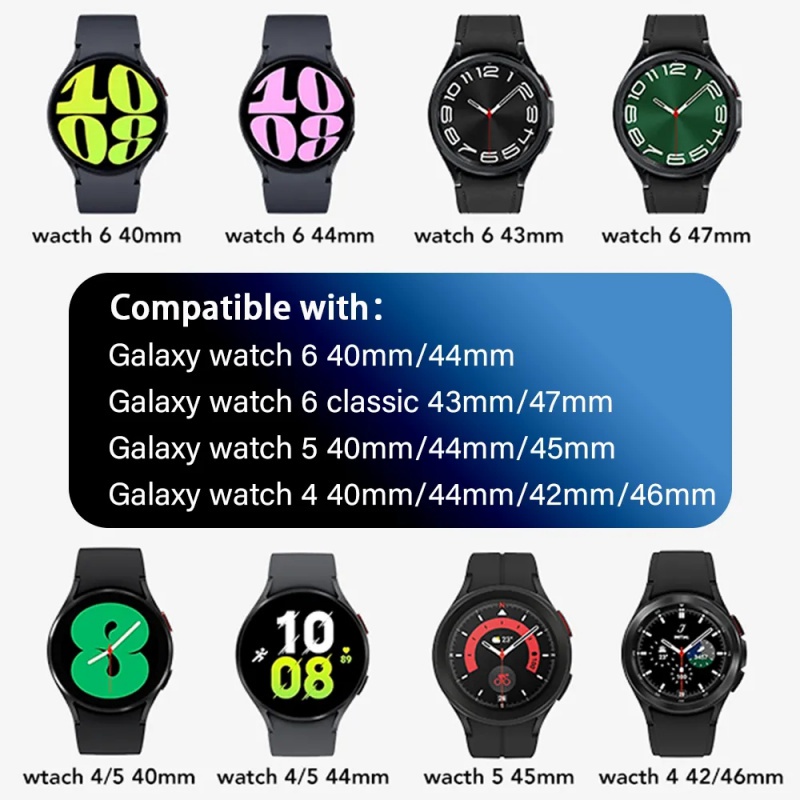 Dây Đeo Bằng silicone Cho Đồng Hồ Thông Minh samsung galaxy watch 6 / 4 / 5 / pro 45mm 44mm 40mm 47mm 43mm