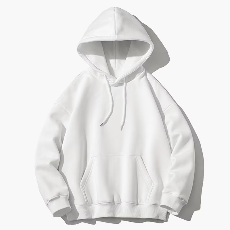 Áo hoodie Tay Dài Dáng Rộng Màu Trơn Phong Cách Hàn Quốc Thời Trang Cho Nam Giới Cỡ m-5xl