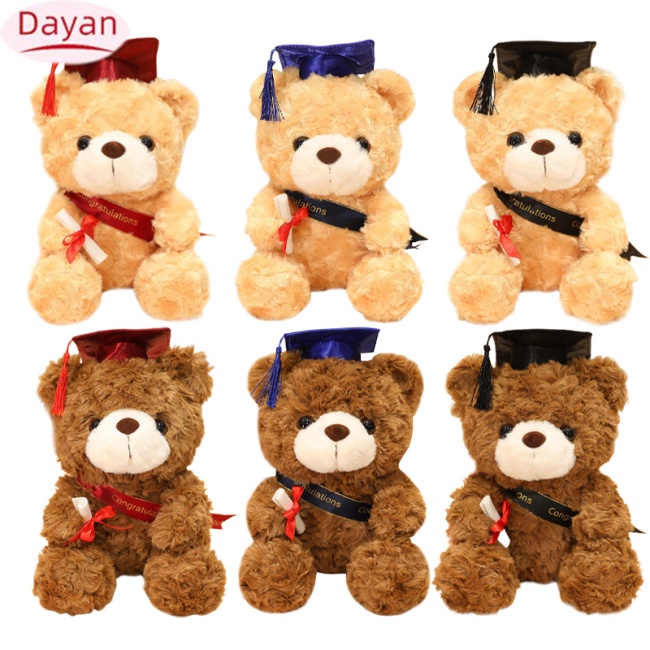 Dayan bác sĩ dễ thương mũ gấu búp bê tốt nghiệp gấu búp bê sang trọng nhồi bông đồ chơi sang trọng cho sinh nhật quà tặng tốt nghiệp cho sinh viên